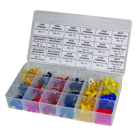 Electrical Terminals Kit - 180 Piece Kit