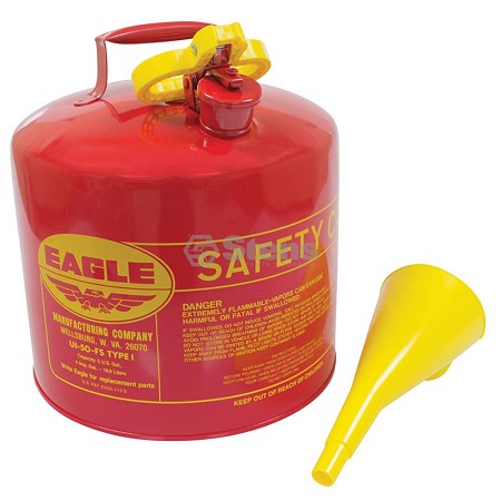 Metal Safety Fuel Can - Eagle 5 Gallon With Funnel