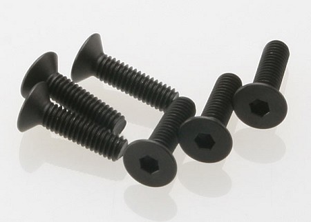 4x15mm Countersunk Machine Screws (Hex Drive) (6)