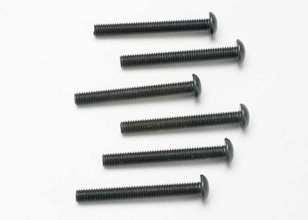 3x25mm Button-Head Machine Screws (Hex Drive) (6)