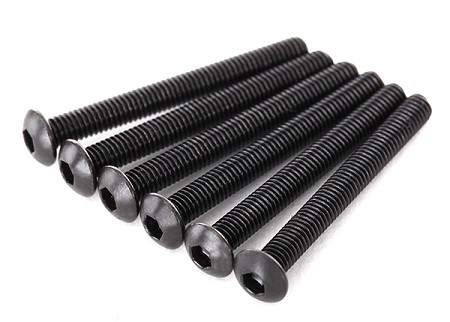 3x27mm Button-Head Machine Screws (Hex Drive) (6)