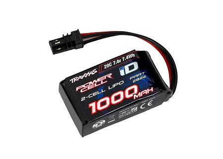 1000mAh 7.4V 2-Cell 20C LiPo Battery