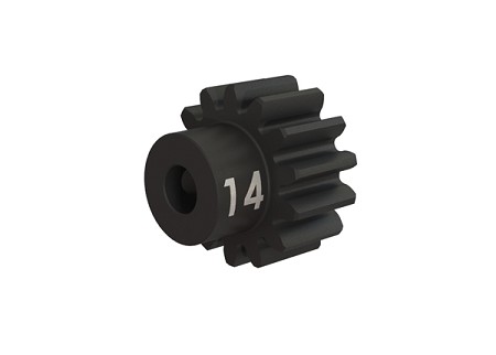 14-T Heavy Duty Pinion Gear (32-P) (Machined, Hardened Steel) with Set Screw (Fits 3mm Shaft)