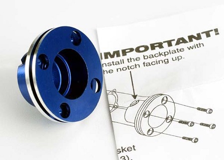 Machined Aluminum Backplate (Blue-Anodized)