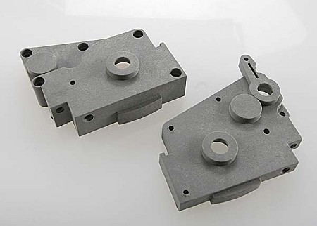 Gearbox Halves (Grey) (Left & Right) (N. Rustler, N. Slash)