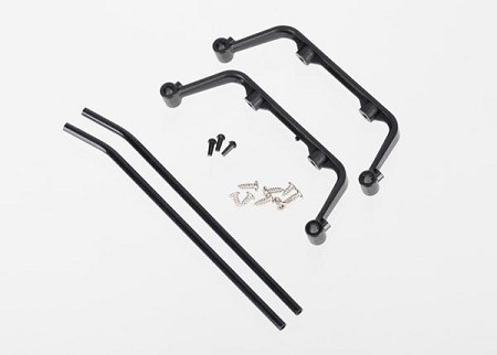Landing Skid Set (Black-Anodized)/ Screws (4) (Assembled), DR-1 Heli