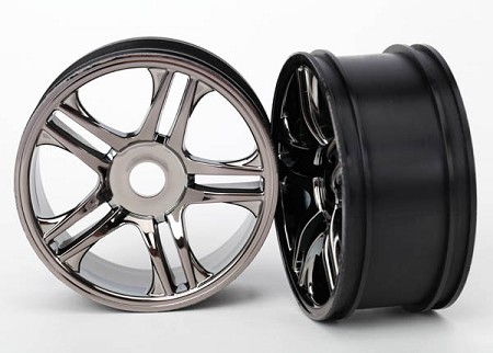 Wheels, Split-Spoke (Black Chrome) (Rear) (2)