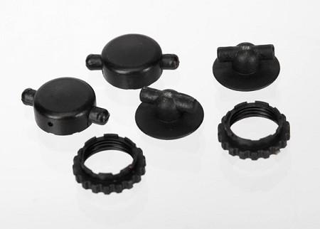 GTR Shock Caps & Retainers ((2) Upper Caps, (2) Upper Retainers, (2) Lower Retainers)
