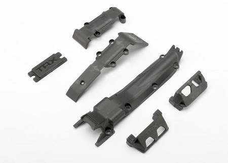 Skidplate Set, Front (1)/ Rear (1)/ Transmission (1)/ Steering Servo Guards (2) / Steering Servo Cover Plate (1)
