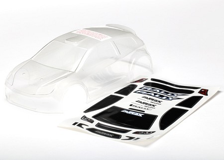 LaTrax® 1/18 Rally Body / Decals (Clear, Yellow, Green, Blue, Red, or Orange)