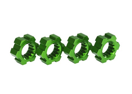 Hex Wheel Hubs (Green, Red, or Blue-Anodized Aluminum), X-Maxx®