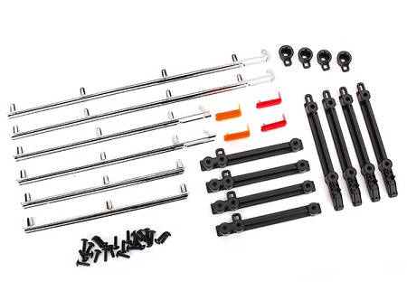 Chrome Side Trim (L&R)/ Retainers/ LED Lens/ 2.6x8 BCS (24) (for TRX-4® #8010 Body)