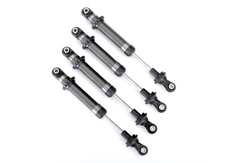 Shocks, GTS, Aluminum (Silver, Red, or Blue) (Assembled without Springs) (4) (For use with #8140X TRX-4® Long Arm Lift Kit)
