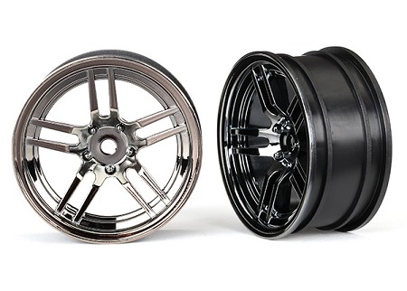 1.9" Split-Spoke Front Wheels (Black Chrome)