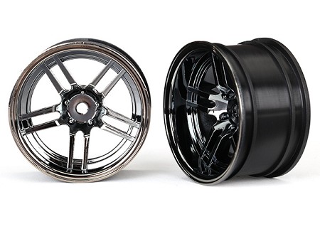1.9" Split-Spoke Wide Rear Wheels (Black Chrome)