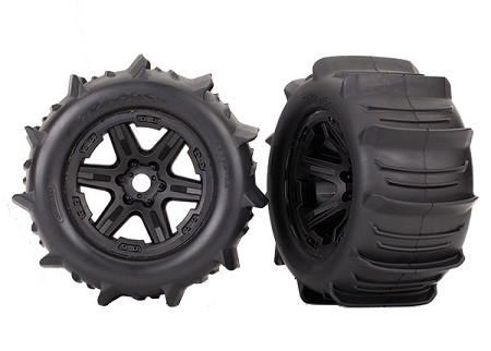 3.8" Paddle Tires on Black Wheels (2) (TSM® rated)