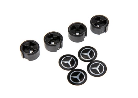Mercedes-Benz® G 500® Wheel Center Caps (Black) (4) (Requires #TRA8255A Extended Thread Stub Axle)