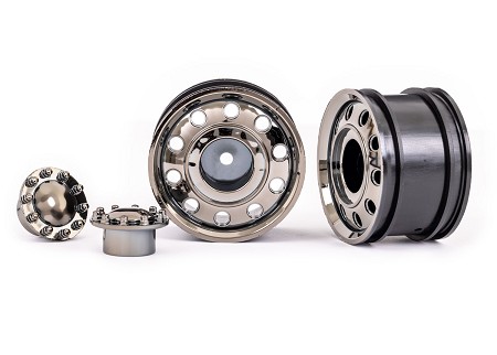 TRX-6® Big Rig 2.2" Wheels & Center Caps (Black Chrome) (Front or Rear) 