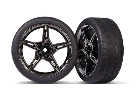 2.1" Response Tires on Split-Spoke Black Chrome Wheels (Front)