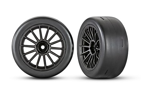 2.0" Rear Slick Tires on Multi-Spoke Wheels (Black or Black Chrome) (2) (VXL Rated)