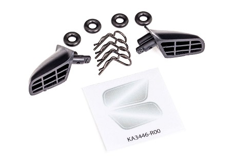 L&R Side Mirrors, O-Rings, & Body Clips (Fits #9421 Body)