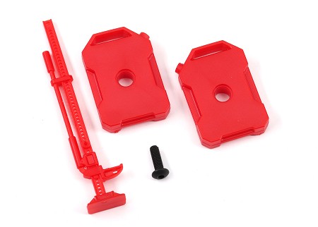 Fuel Canisters & Jack (Red) (Fits #TRA9712 Body) 