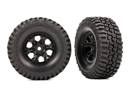 BFGoodrich® Mud-Terrain™ T/A® KM3 2.2x1.0" Tires on 1.0" Black Wheels