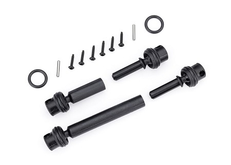 Driveshafts, Center, Assembled (Front & Rear) (Fits 1/18 scale TRX-4M™ vehicles with 161mm wheelbase)